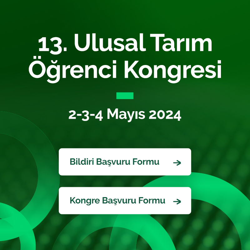 13. Ulusal Tarım Kongresi Kayıt Ol